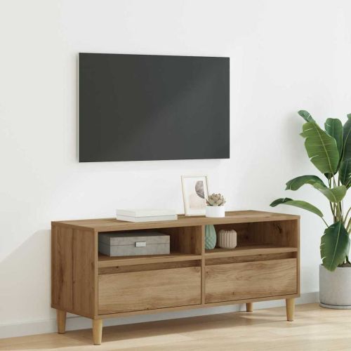 ТВ шкаф 100 x 34,5 x 44,5 см Дъб Инженерна дървесина