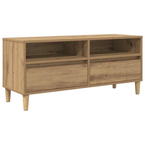 ТВ шкаф 100 x 34,5 x 44,5 см Дъб Инженерна дървесина