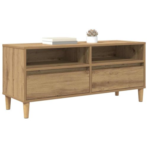 ТВ шкаф 100 x 34,5 x 44,5 см Дъб Инженерна дървесина