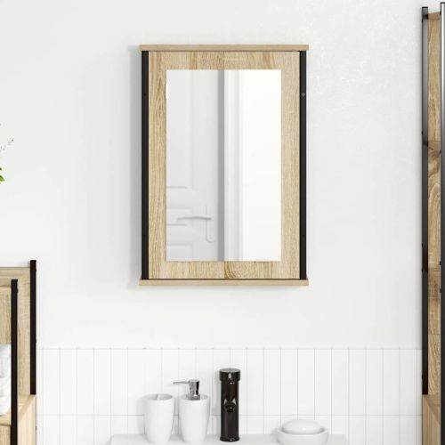 Шкаф с огледало Сонома дъб 42 x 12 x 60 см Инженерна дървесина