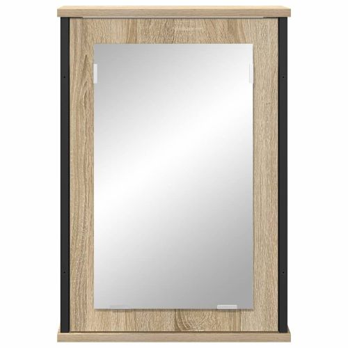Шкаф с огледало Сонома дъб 42 x 12 x 60 см Инженерна дървесина