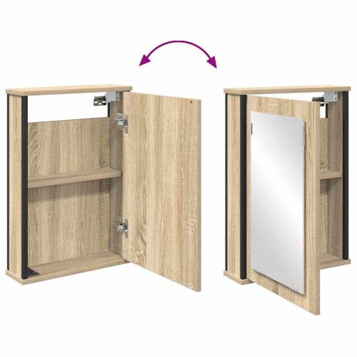 Шкаф с огледало Сонома дъб 42 x 12 x 60 см Инженерна дървесина