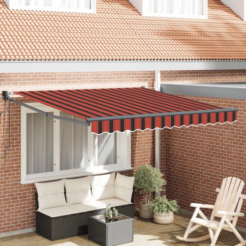 Прибираща се тента Червен и Черен 350 x 250 x 165 см