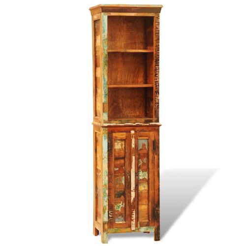 Етажерка за книги, ргенерирана дървесина масив, винтидж