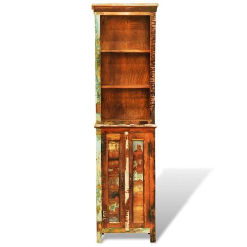 Етажерка за книги, ргенерирана дървесина масив, винтидж