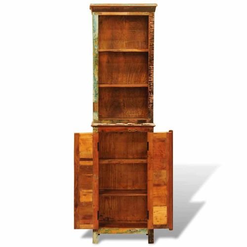 Етажерка за книги, ргенерирана дървесина масив, винтидж