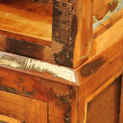 Етажерка за книги, ргенерирана дървесина масив, винтидж