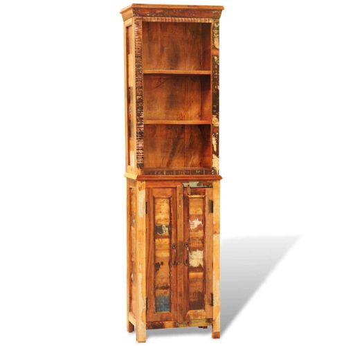Етажерка за книги, ргенерирана дървесина масив, винтидж