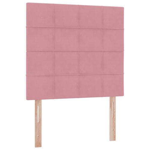 Легло с място за съхранение и матрак Розово 100 x 200 cm Кадифе