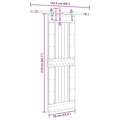 Преплъзваща се врата NARVIK 70 x 210 см (152,5 см)