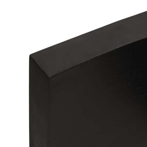 Плот за баня тъмнокафяв 120x50x(2-6)см обработено масивно дърво