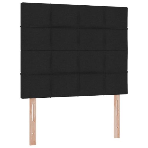 LED легло за съхранение с матрак Черно 120 x 200 cm Текстил