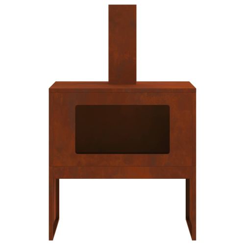 Огнище Ръждясало 60 x 40 x 96 см Патинираща стомана