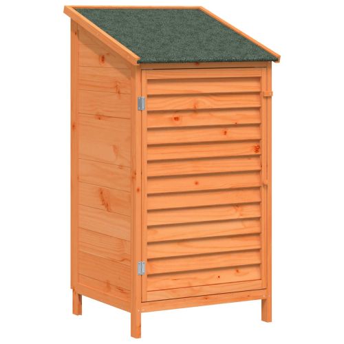 Градина постройка Кафяво 59,5 x 56 x 113,5 cm Солидно ела дърво
