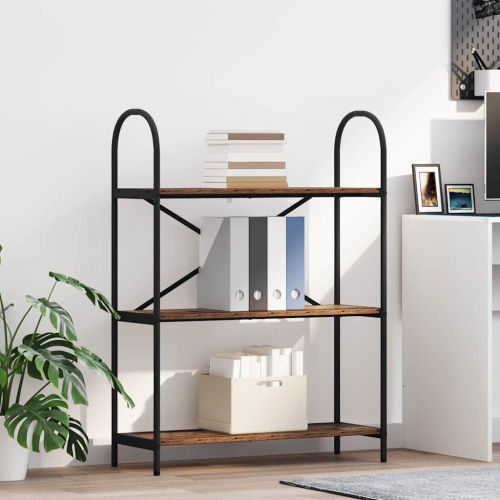 Рафт за книги 3 нива 80 x 30 x 109 см Инженерна дървесина
