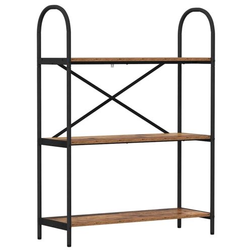 Рафт за книги 3 нива 80 x 30 x 109 см Инженерна дървесина
