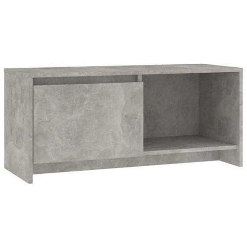 ТВ шкаф, бетонно сив, 90x35x40 см, инженерно дърво