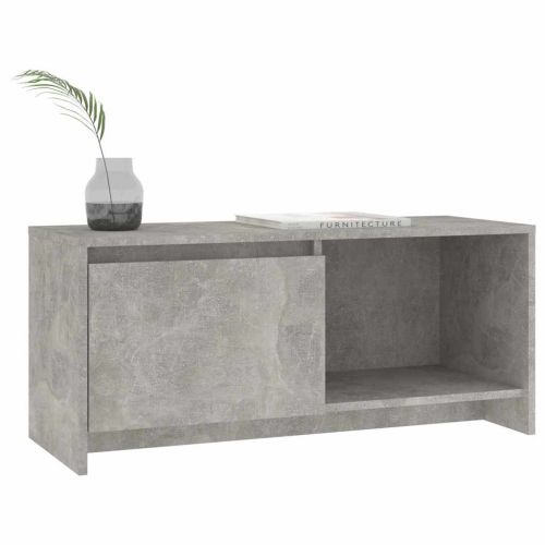 ТВ шкаф, бетонно сив, 90x35x40 см, инженерно дърво
