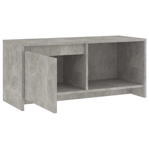 ТВ шкаф, бетонно сив, 90x35x40 см, инженерно дърво