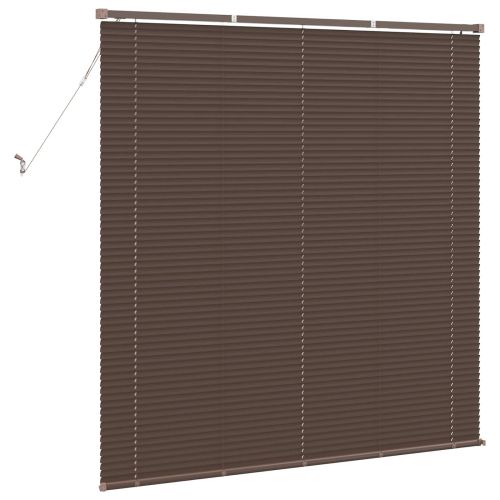 Венецианска щора Тъмно кафяво с шарка 150 x 130 см 25 mm ПВЦ