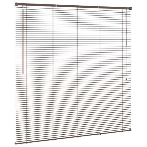 Венецианска щора Тъмно кафяво с шарка 150 x 130 см 25 mm ПВЦ