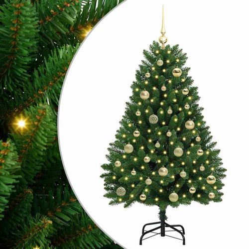 С изкуствено коледно дърво 120 cm 150 LED светодиода Топло бяло