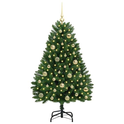 С изкуствено коледно дърво 120 cm 150 LED светодиода Топло бяло