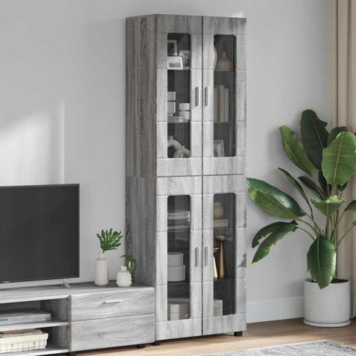 Висок шкаф FLORIN 60 x 35 x 182 см Сив Сонома