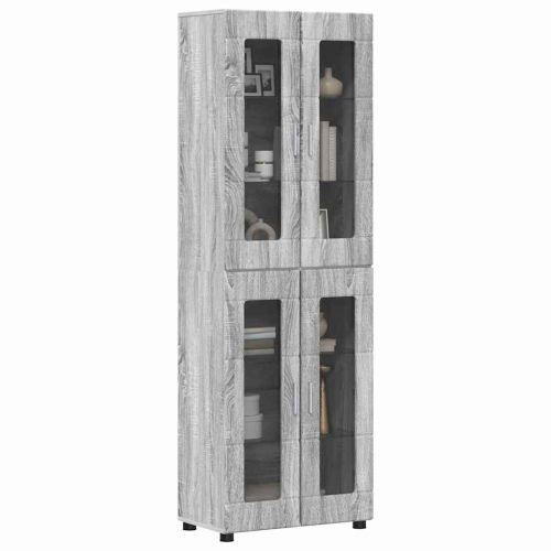 Висок шкаф FLORIN 60 x 35 x 182 см Сив Сонома