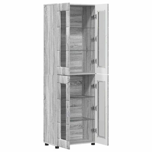 Висок шкаф FLORIN 60 x 35 x 182 см Сив Сонома