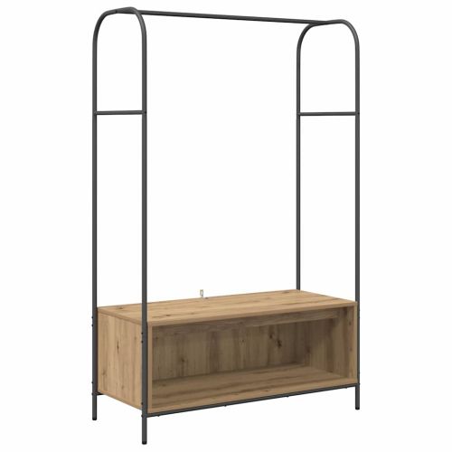 Държач за дрехи Кафяв дъб 100 x 44 x 160 см Инженерна дървесина