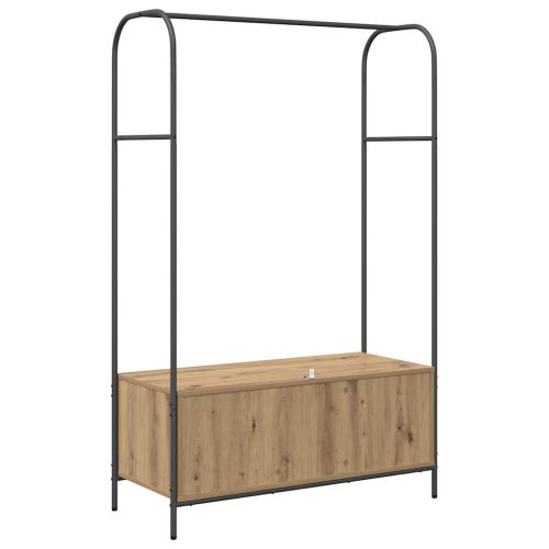 Държач за дрехи Кафяв дъб 100 x 44 x 160 см Инженерна дървесина