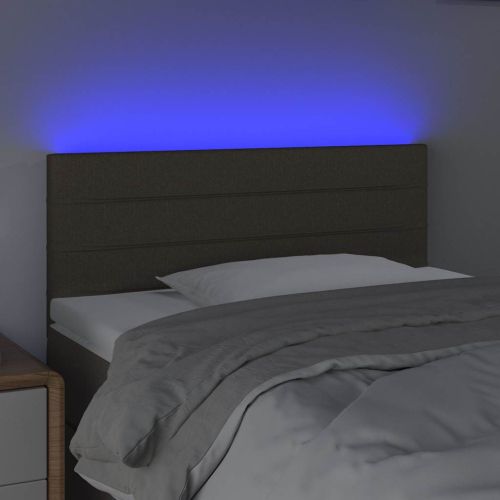 LED горна табла за легло, таупе, 100x5x78/88 см, плат