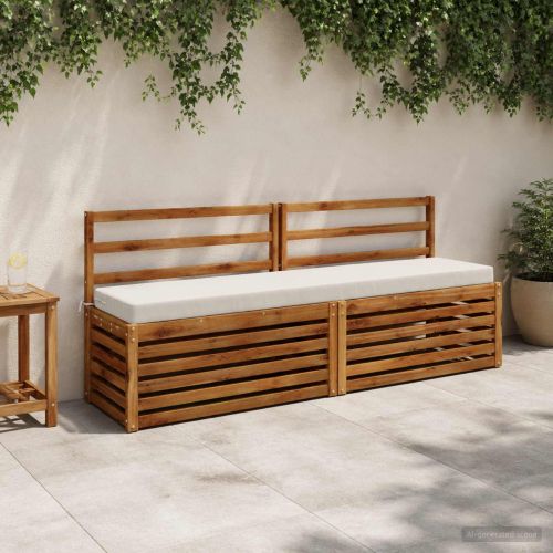 Възглавница за пейка SOEST 100% полиестер Бяло 170 x 40 x 8 см