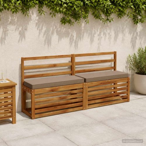 Калъфи за пейки, 2 части VUGHT 2 pcs 100% полиестер Таупе