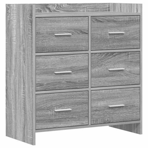 Служебен шкаф Сив Сонома 75 x 33 x 80 см Инженерна дървесина