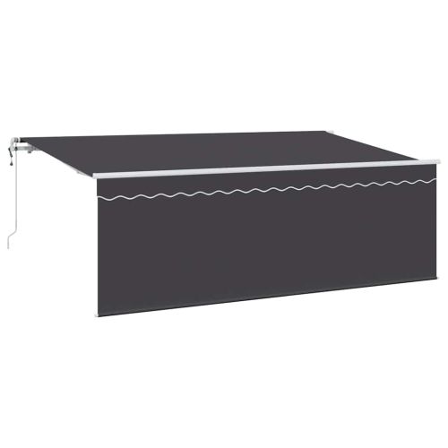 Прибираща се тента Антрацит 350 x 200 cm Полиестер и алуминий