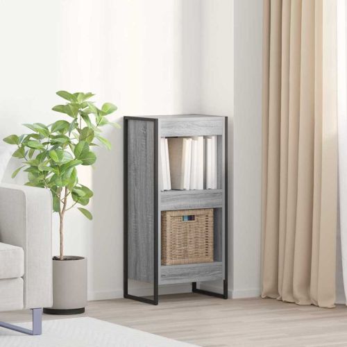 Шкаф за книги 40 x 30 x 86,5 см Инженерна дървесина Сив Сонома