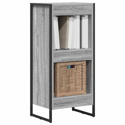 Шкаф за книги 40 x 30 x 86,5 см Инженерна дървесина Сив Сонома