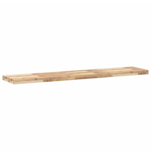 Плаващ рафт 120x30x4 см необработено масивно дърво акация
