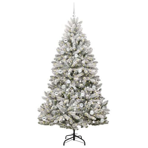 С изкуствено коледно дърво 210 cm 300 LED светодиода Топло бяло
