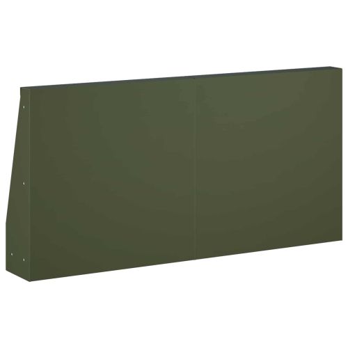 Задържащи стени 2 бр. 40 x 12 x 40 см Стомана Маслиненозелено