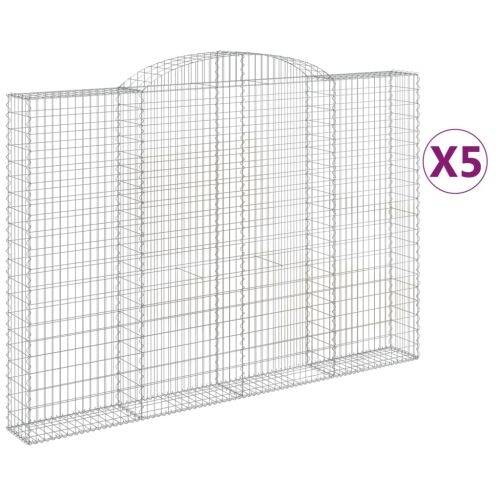 Габионни кошници арка 5 бр 300x30x200/220 см поцинковано желязо