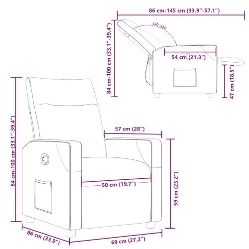 Recliner Chair Cloud Grey Fabric