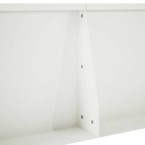 Задържащи стени 2 бр. 40 x 12 x 30 см Стомана Бяло