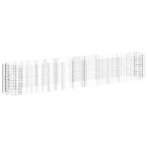 Габион повдигната леха, поцинковано желязо, 600x100x100 cм
