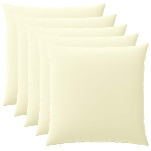 Калъфка за възглавница 6 pcs HEERLEN Кремаво 80 x 80 cm