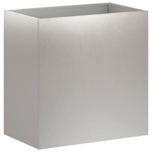 Градинска саксия Сребристо 50 x 30 x 40 см Неръждаема стомана