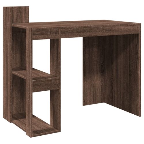 Офис бюро, кафяв дъб, 103,5x56,5x94 см, инженерно дърво