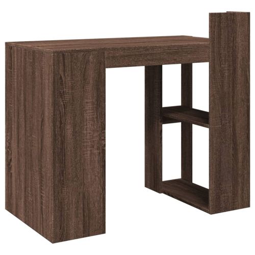 Офис бюро, кафяв дъб, 103,5x56,5x94 см, инженерно дърво